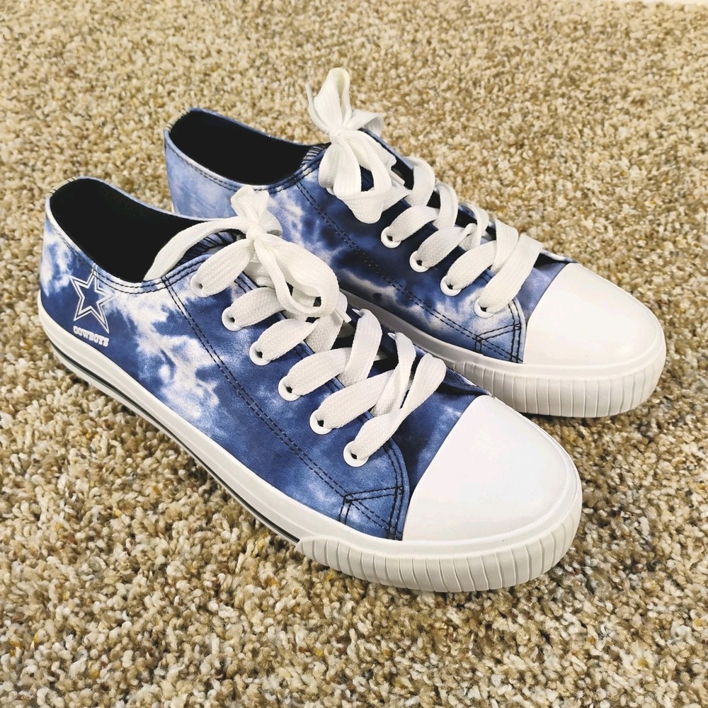 Foco Dallas Cowboy Low Top Tie Dye Canvas Shoes‎ Women's Size 10 NFL
